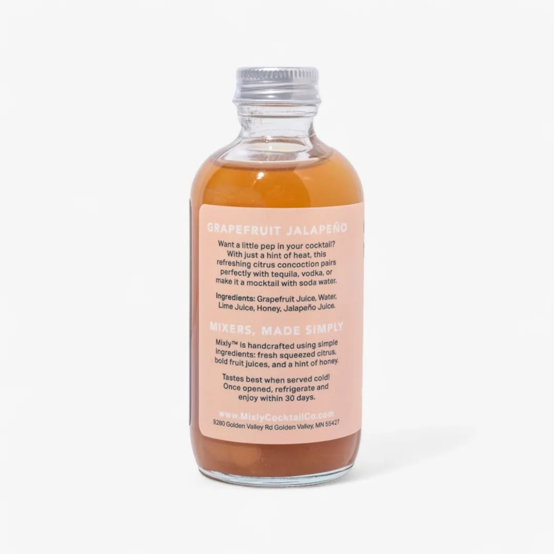 Grapefruit Jalapeño 4oz - Cocktail / Mocktail Beverage Mixer