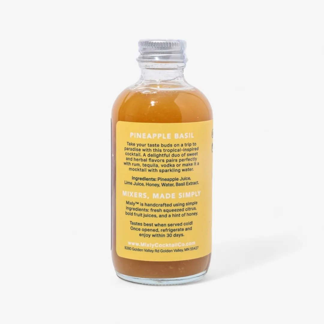 Pineapple Basil 4oz - Cocktail / Mocktail Beverage Mixer