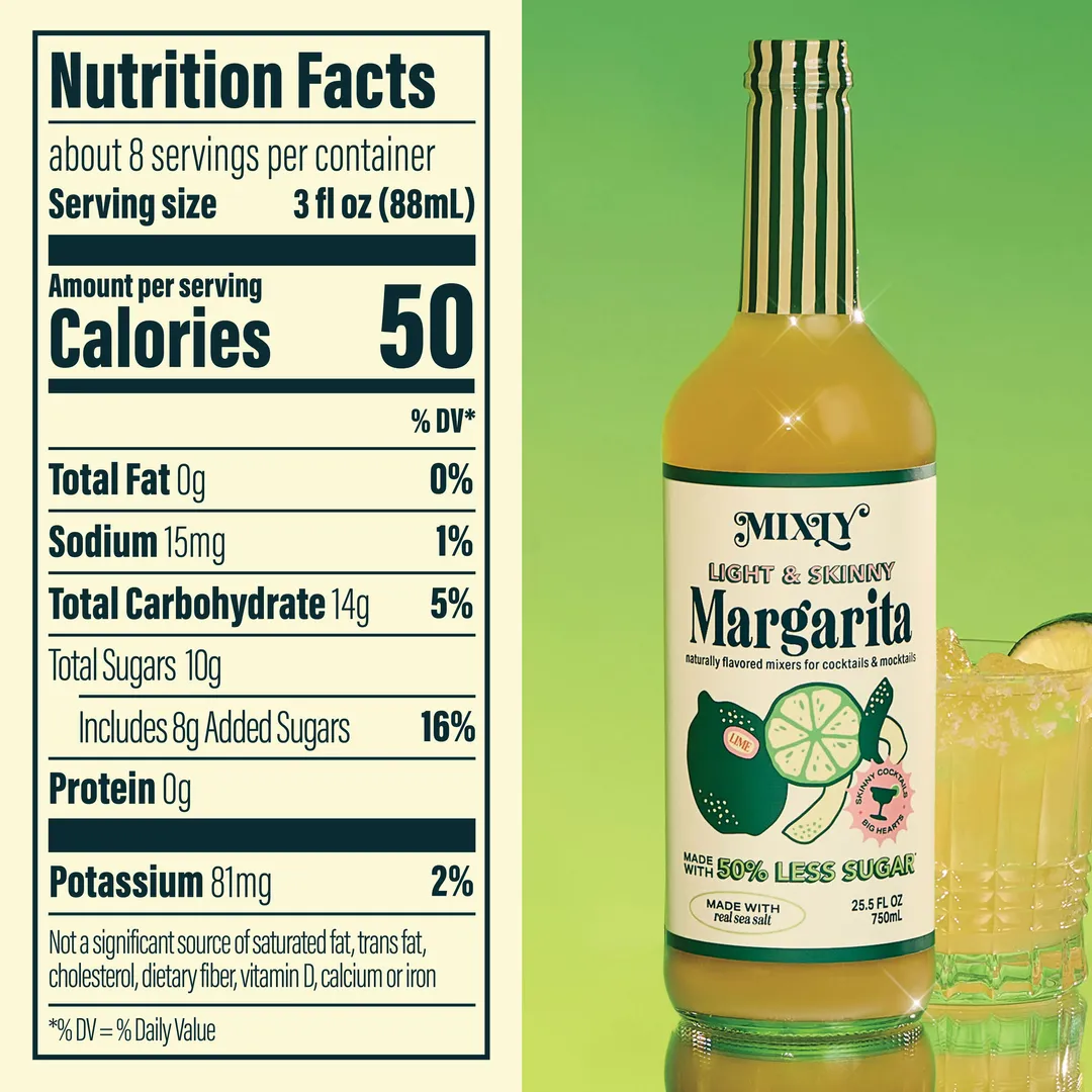 Light & Skinny Margarita Cocktail & Mocktail Mixer 
