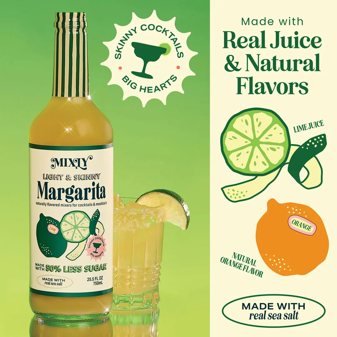Light & Skinny Margarita Cocktail & Mocktail Mixer 