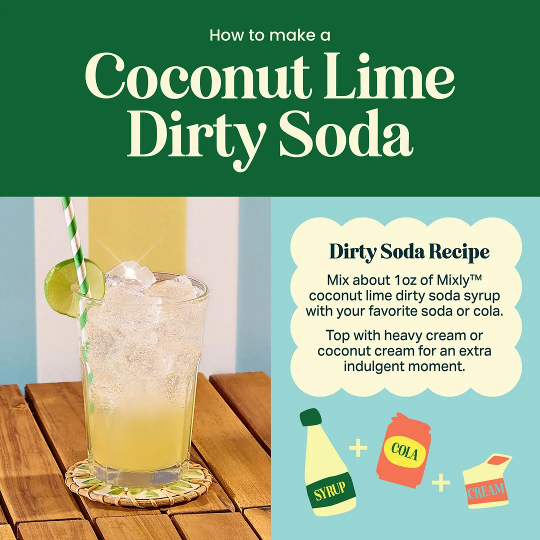 Coconut Lime Dirty Soda Syrup