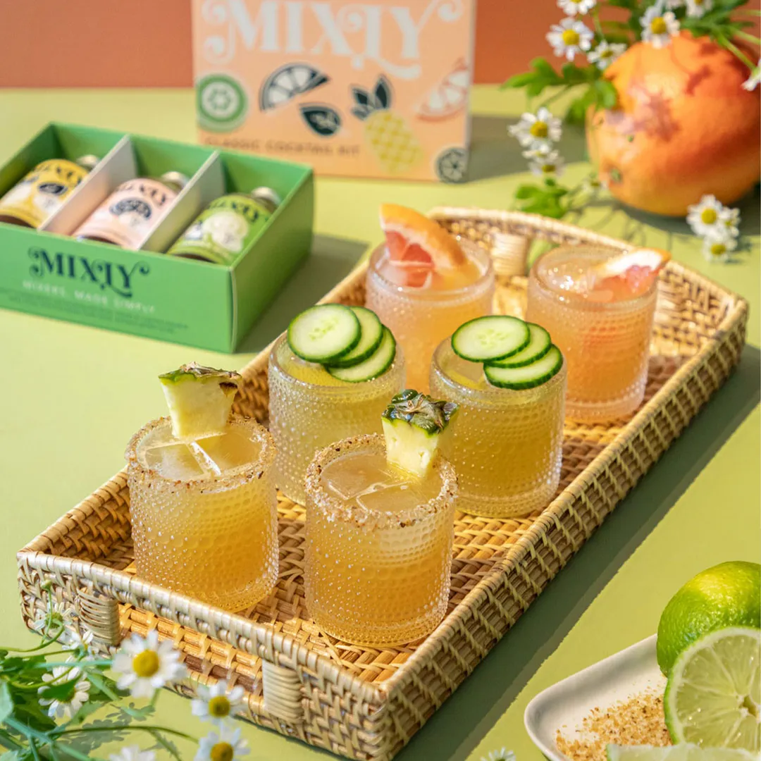 Classic Cocktail Mixer Set | Non Alcoholic Cocktail Mixers & Margarita Mixer Gift Kit