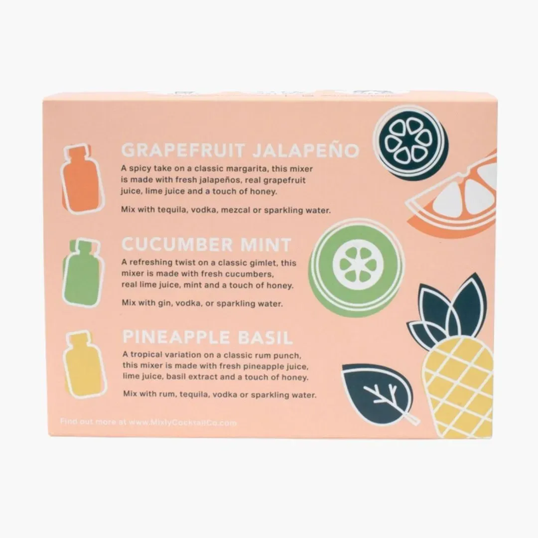 Classic Cocktail Mixer Set | Non Alcoholic Cocktail Mixers & Margarita Mixer Gift Kit