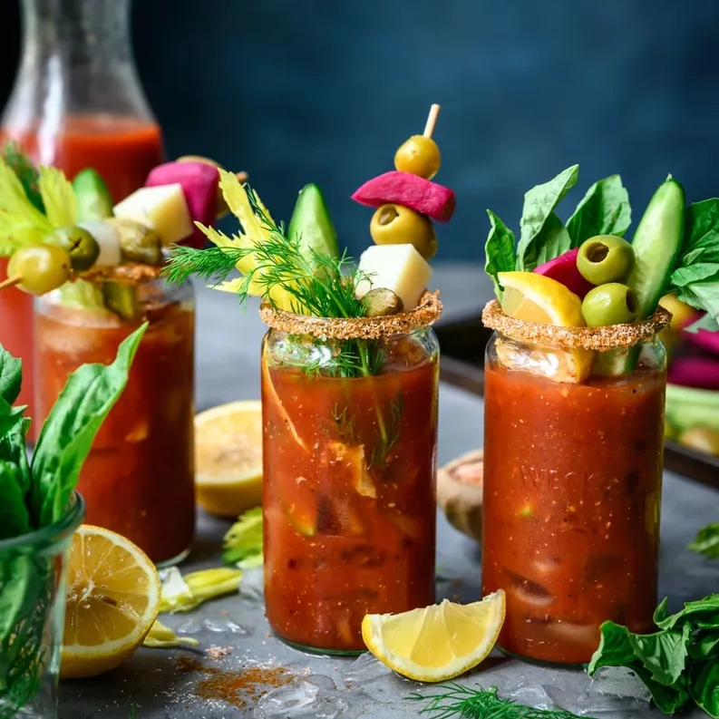 Spicy Bloody Mary Mix in a Mug