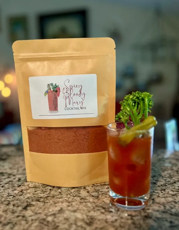 Spicy Bloody Mary Mix in a Mug