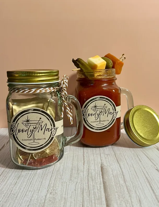 Spicy Bloody Mary Mix in a Mug
