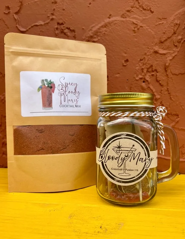 Spicy Bloody Mary Mix in a Mug