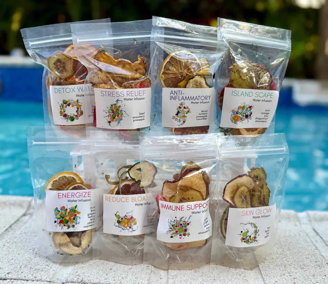 Dehydrated Fruit–Infused Refill Water Collection
