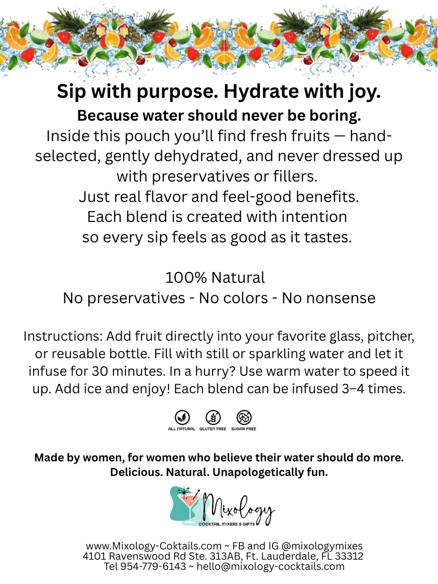 Dehydrated Fruit–Infused Refill Water Collection