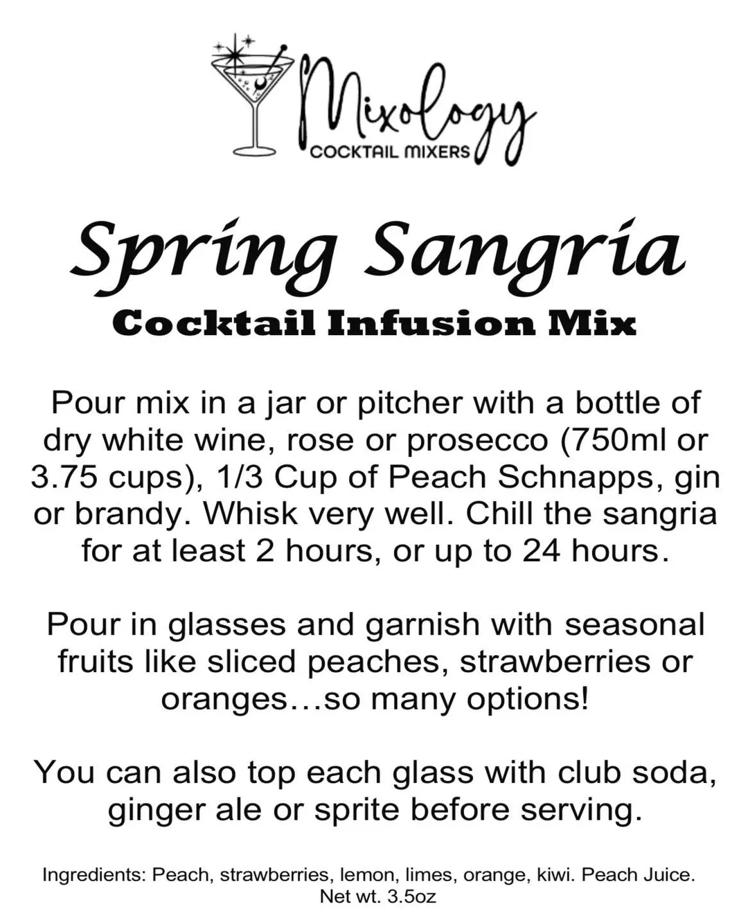 Spring Sangria Cocktail Infusion Mix – Dehydrated Fruit 