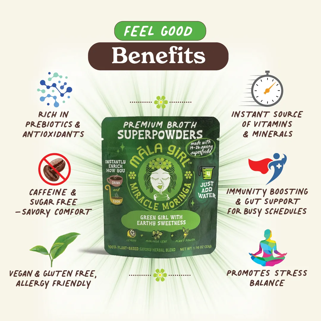 Superfood Broth Powder + Instant Soup Base with Moringa