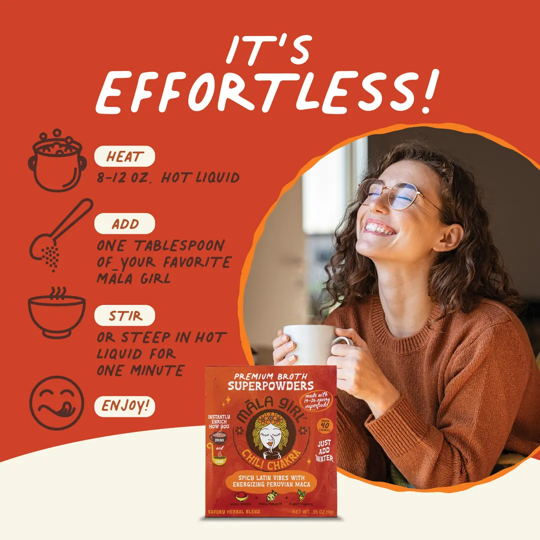 Superfood Broth Powder + Instant Soup Base w/ Peruvian Maca
