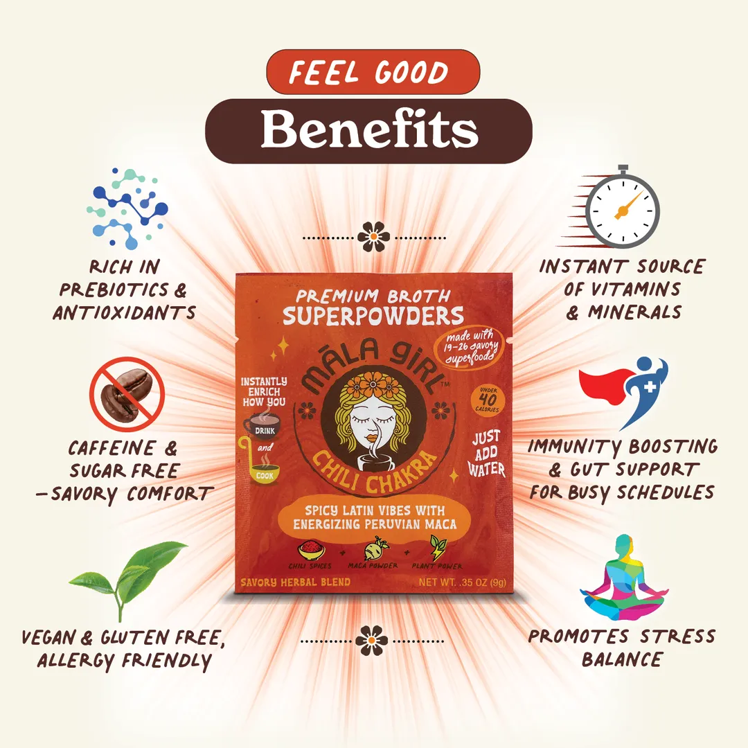 Superfood Broth Powder + Instant Soup Base w/ Peruvian Maca