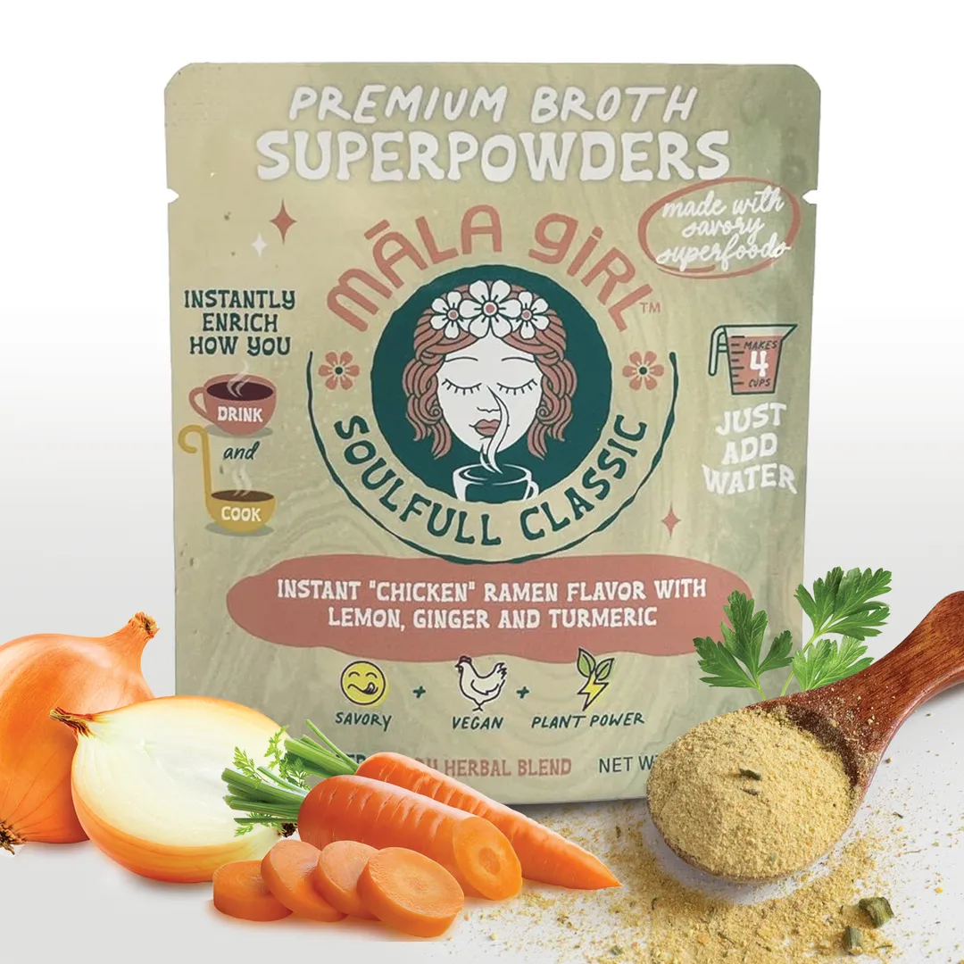 Superfood Instant Broth Powder w/ Lemon Ginger and Turmeric