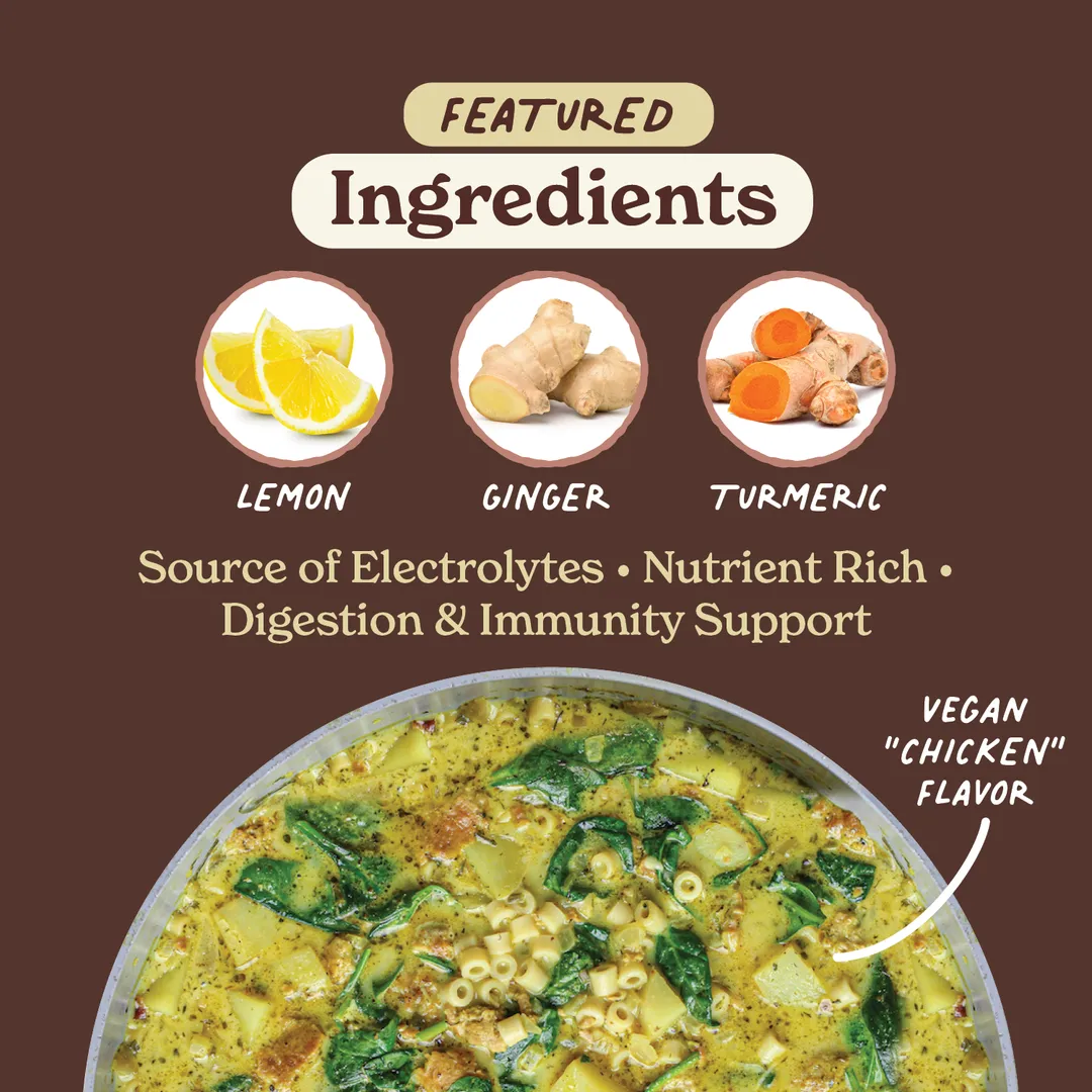 Superfood Instant Broth Powder w/ Lemon Ginger and Turmeric