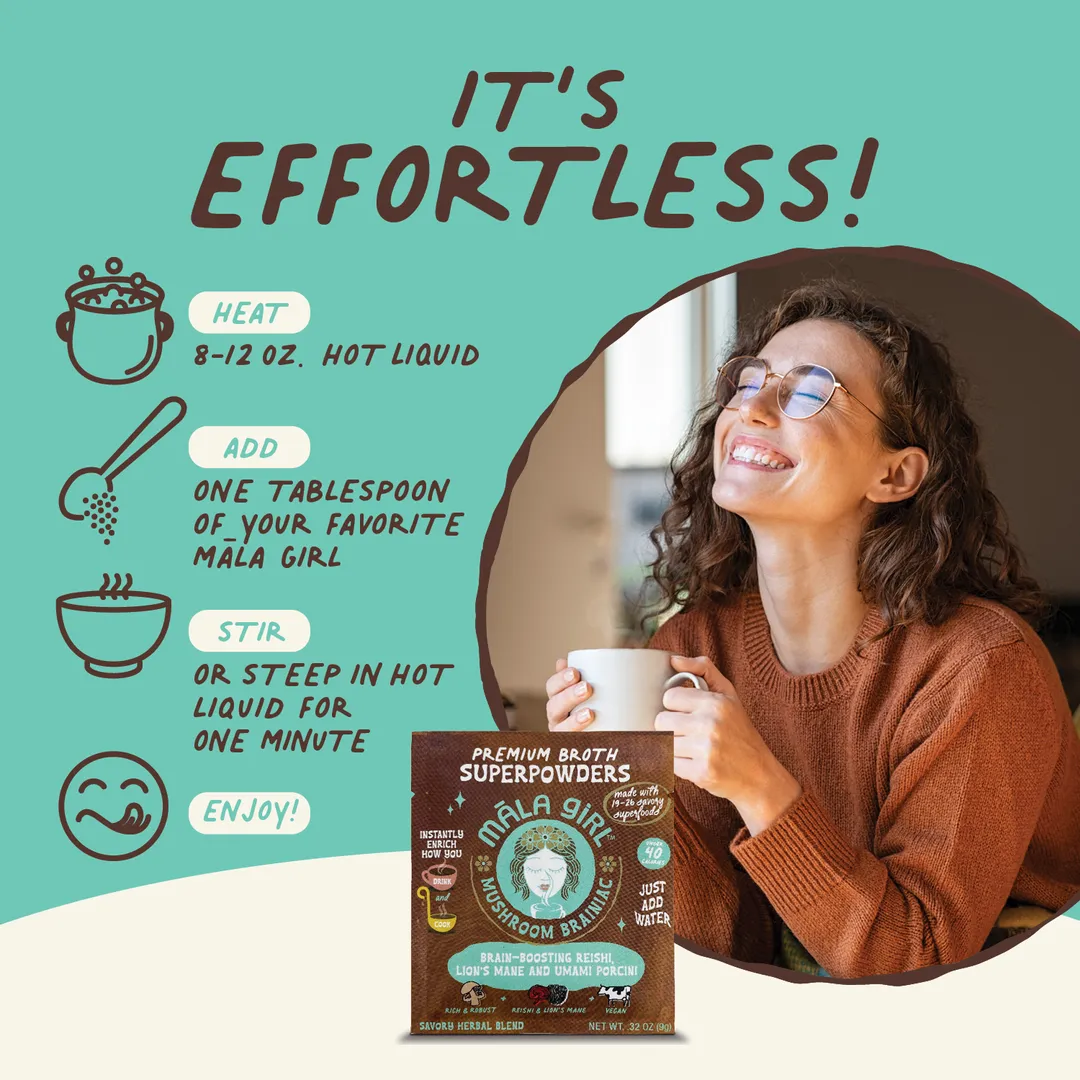 Superfood Instant Broth Powder w/ Reishi and Lions Mane