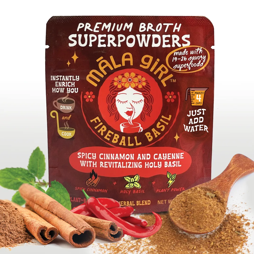 Superfood Instant Broth Powder w/ Spicy Cinnamon+Holy Basil
