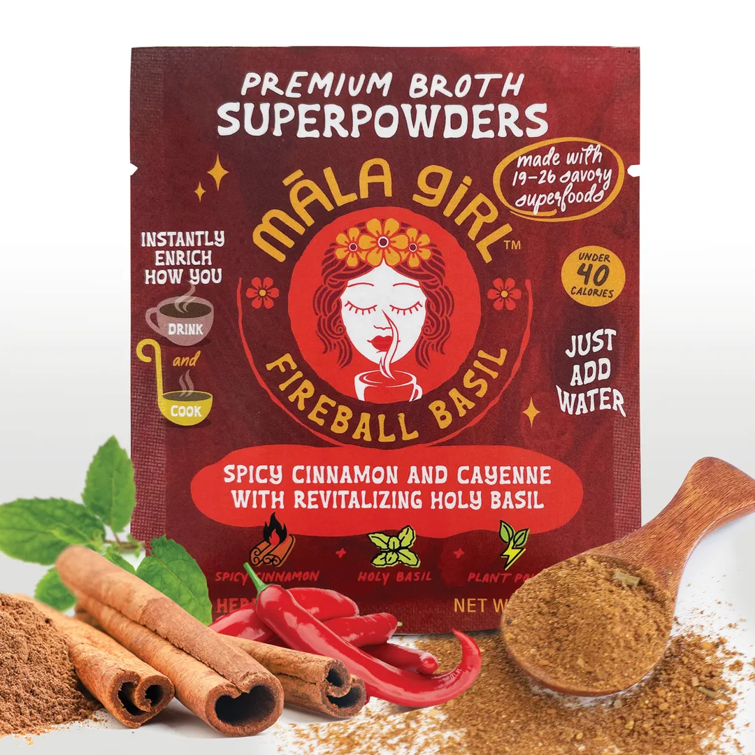 Superfood Instant Broth Powder w/ Spicy Cinnamon+Holy Basil