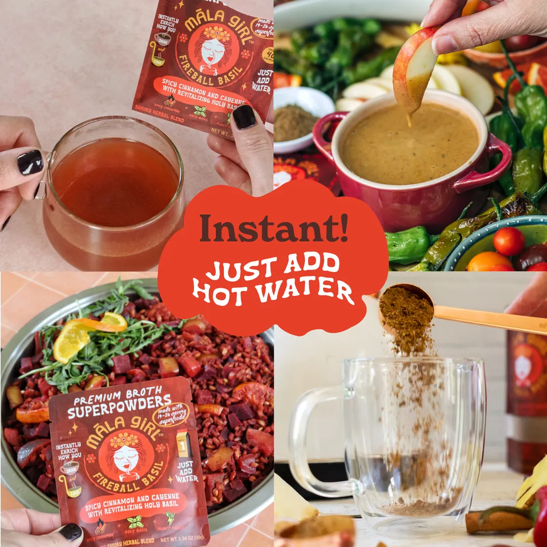 Superfood Instant Broth Powder w/ Spicy Cinnamon+Holy Basil