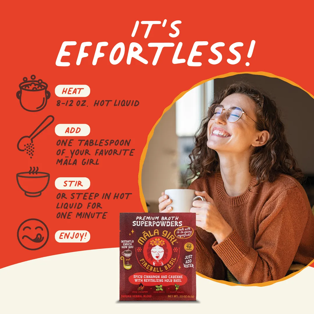 Superfood Instant Broth Powder w/ Spicy Cinnamon+Holy Basil