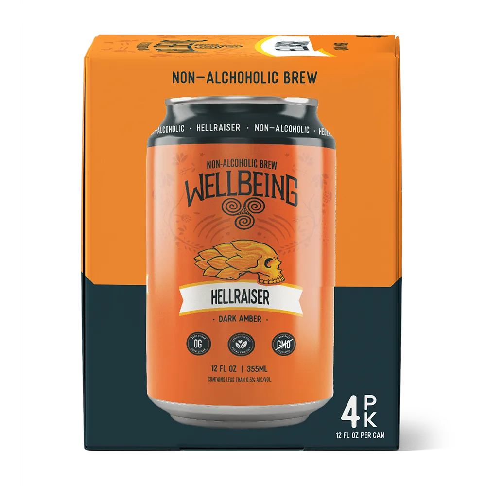 NOW IN 12oz! WellBeing Hellraiser NA Beer (6-4pk)