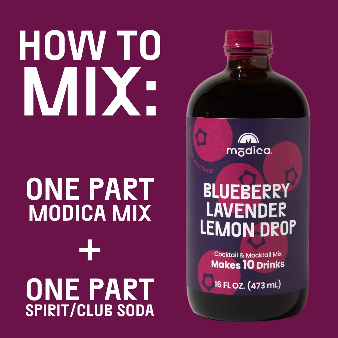 Blueberry Lavender Lemon Drop Cocktail + Mocktail Mix | Premium, Award-Winning, Mixologist-Crafted