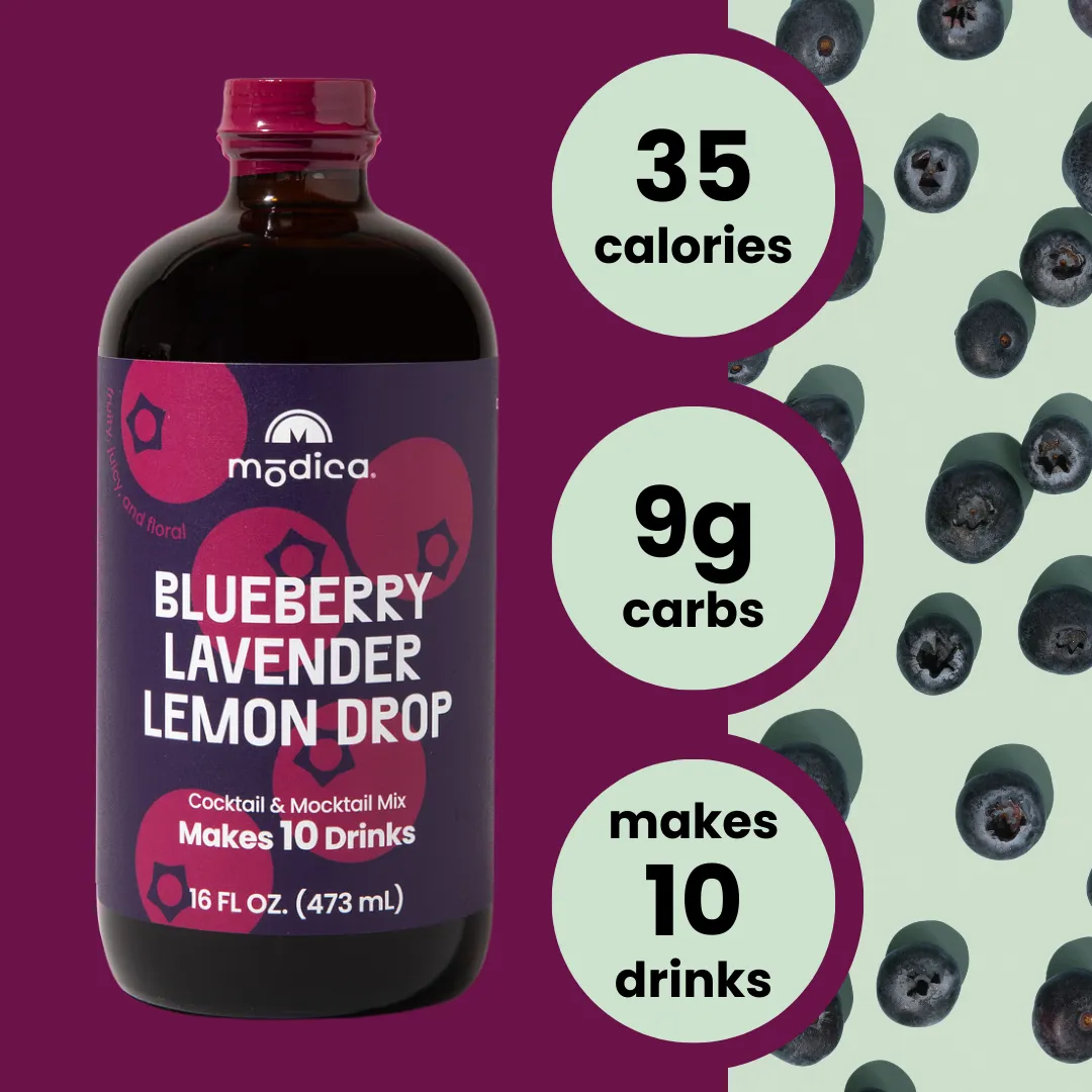 Blueberry Lavender Lemon Drop Cocktail + Mocktail Mix | Premium, Award-Winning, Mixologist-Crafted