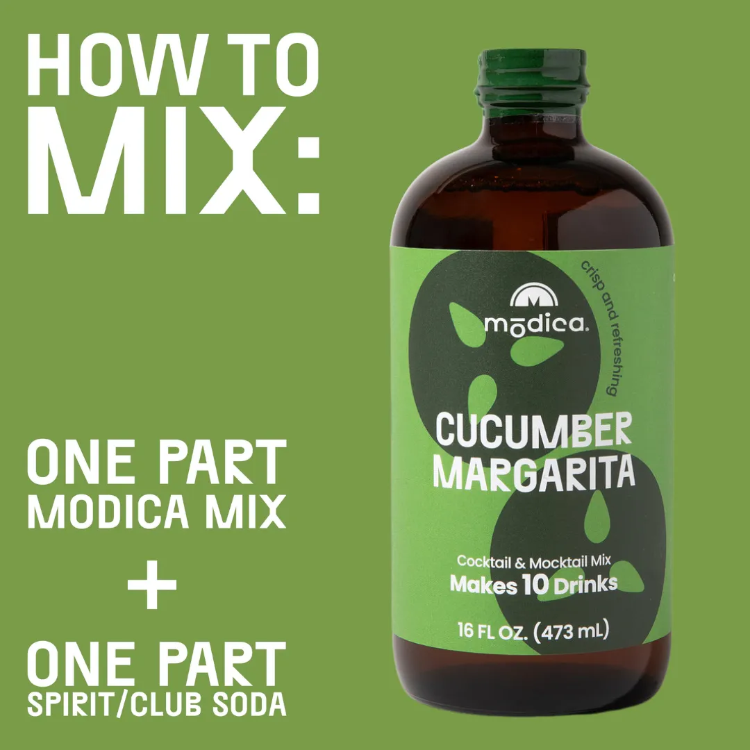 Cucumber Margarita Cocktail + Mocktail Mix | Premium, Award-Winning, Mixologist-Crafted