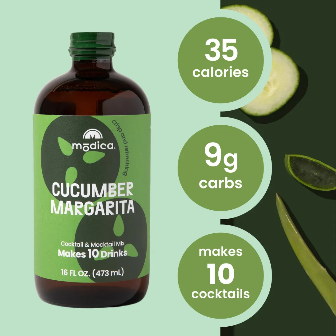 Cucumber Margarita Cocktail + Mocktail Mix | Premium, Award-Winning, Mixologist-Crafted