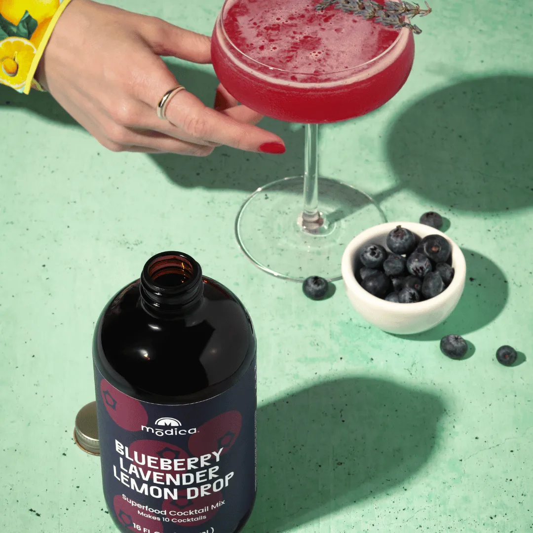 Blueberry Lavender Lemon Drop Cocktail + Mocktail Mix | Premium, Award-Winning, Mixologist-Crafted