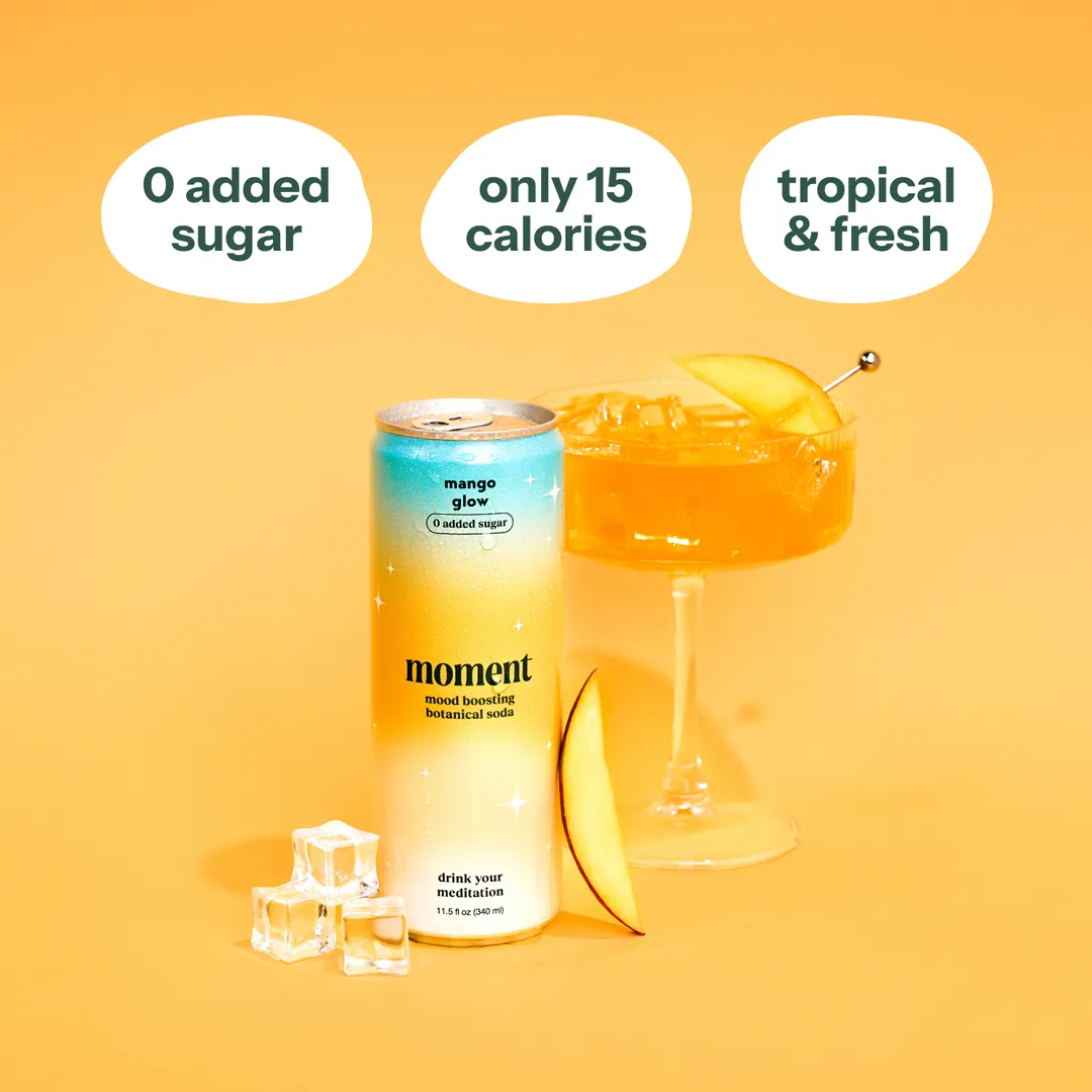 mango glow (botanical soda | 12 pack)