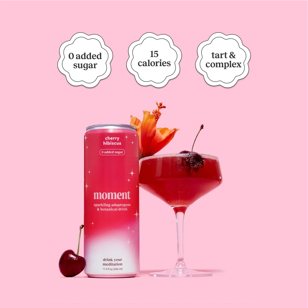 Sparkling Cherry Hibiscus Botanical Water 12-pack 