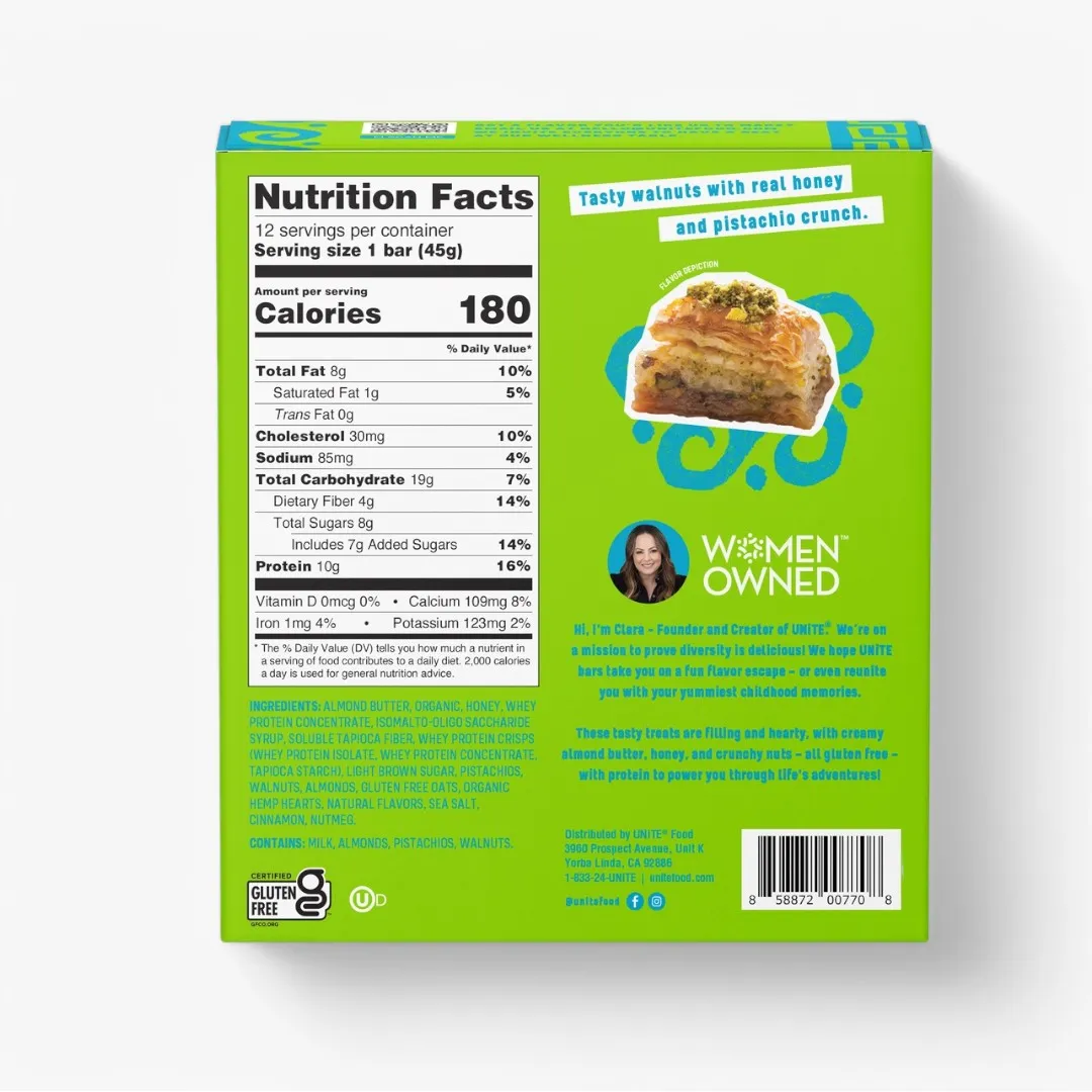 Baklava Flavored Protein Bar