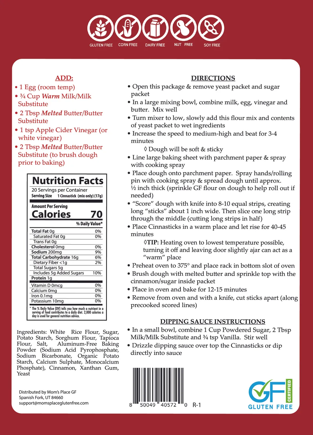 Gluten-Free CinnaSticks Mix