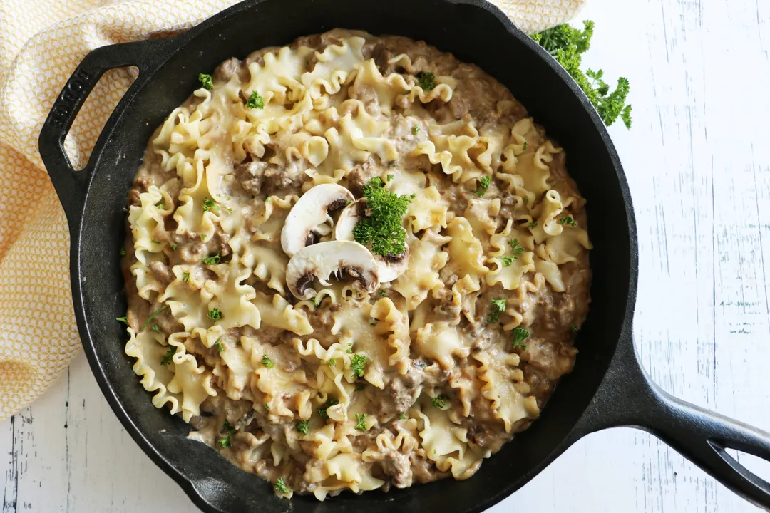 Gluten-Free Beef Stroganoff Skillet Meal