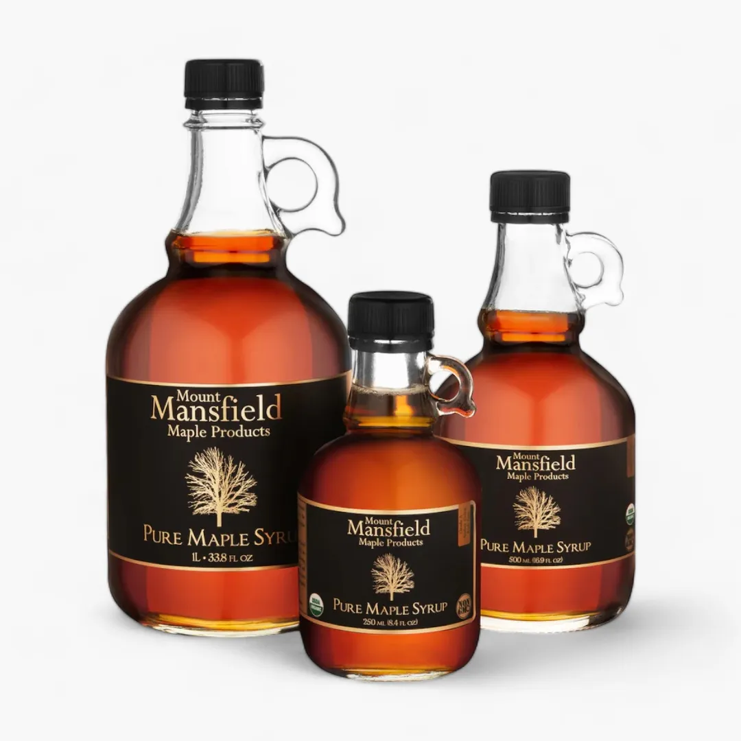 500ml Organic Pure Vermont Maple Syrup (Grade A Golden Delicate)