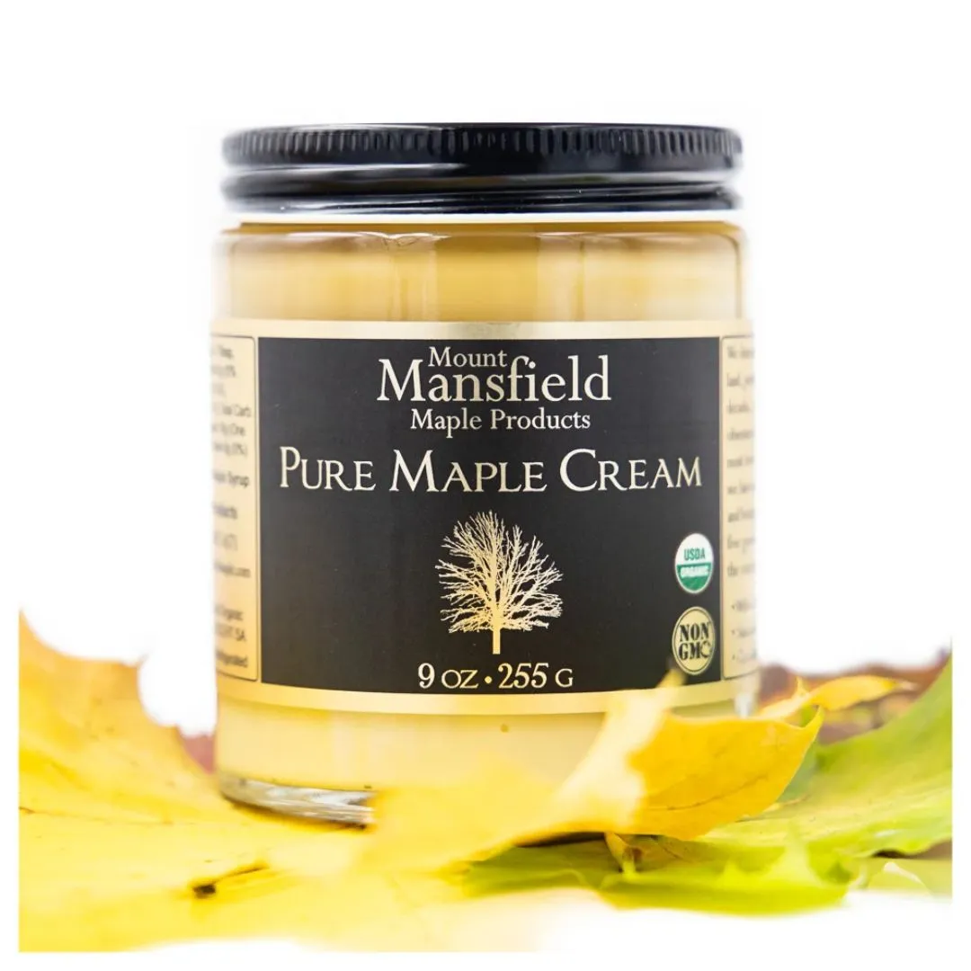 9oz Jar Organic Pure Vermont Maple Cream