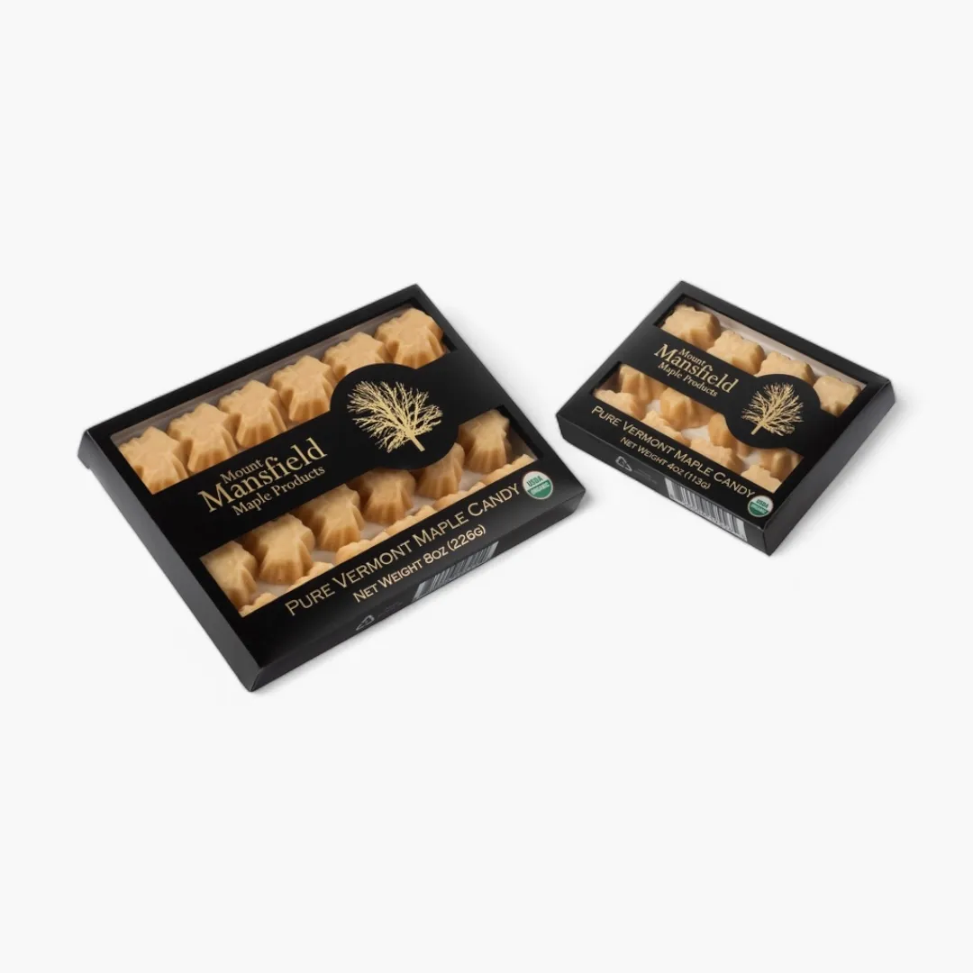 One Pound Retail Box-Organic Pure Vermont Maple Sugar Candy