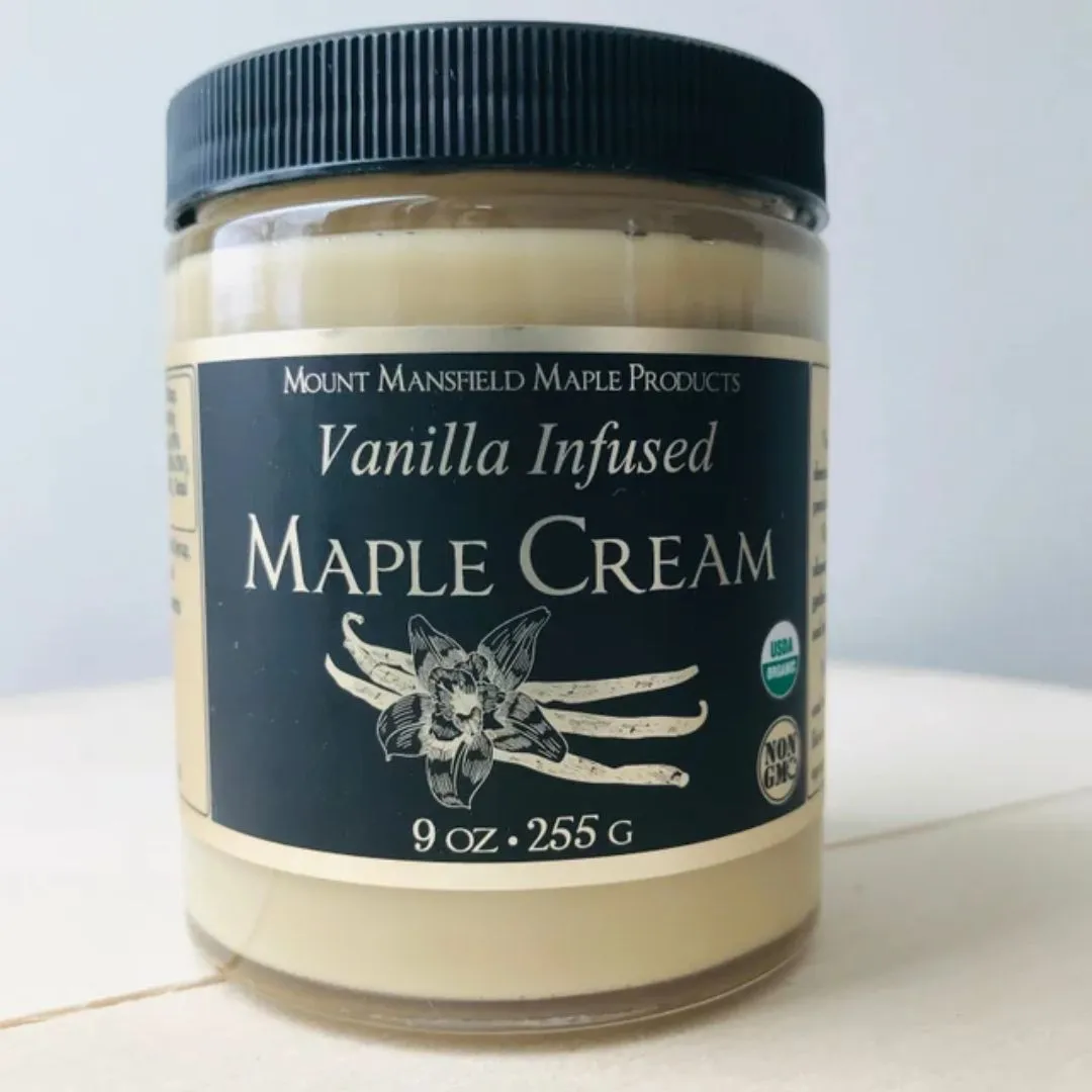 Vanilla Infused Organic Vermont Maple Cream - 9oz Jar