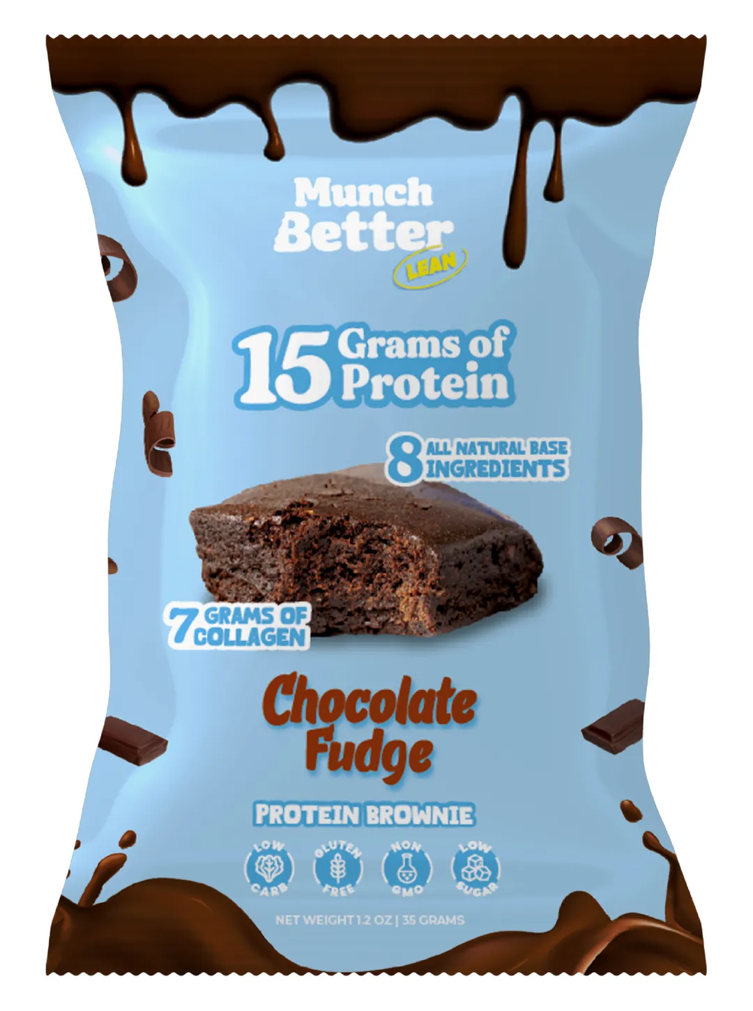 Lean - Chocolate Fudge - Munch Better Protein Brownie