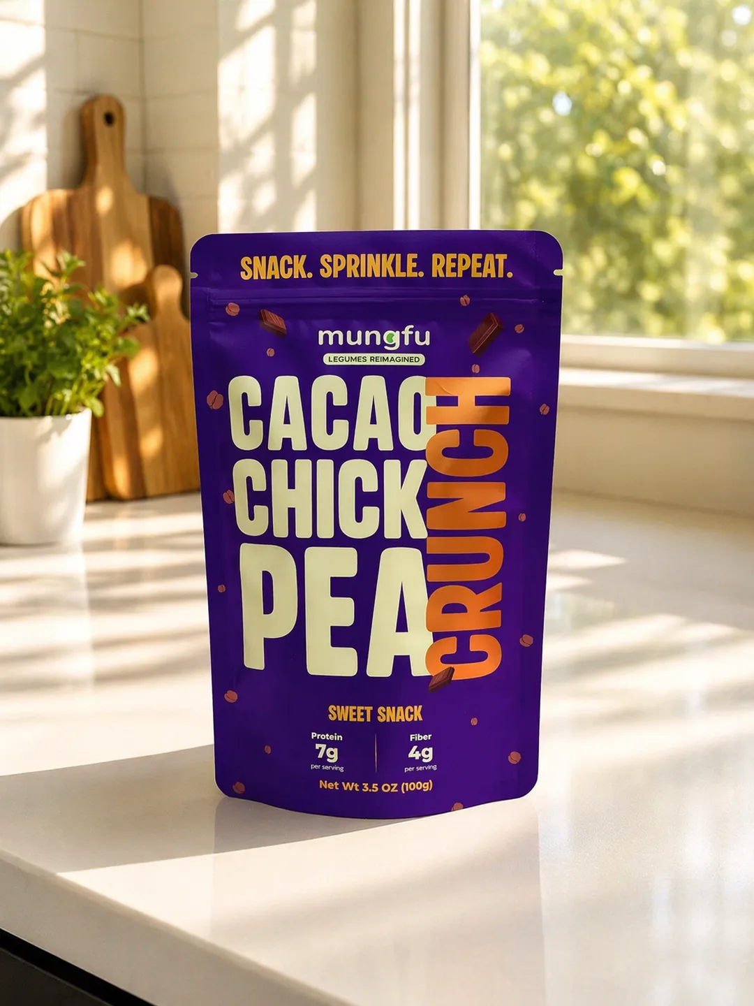Cacao Chickpea Crunch | High-Protein Chocolate Snack