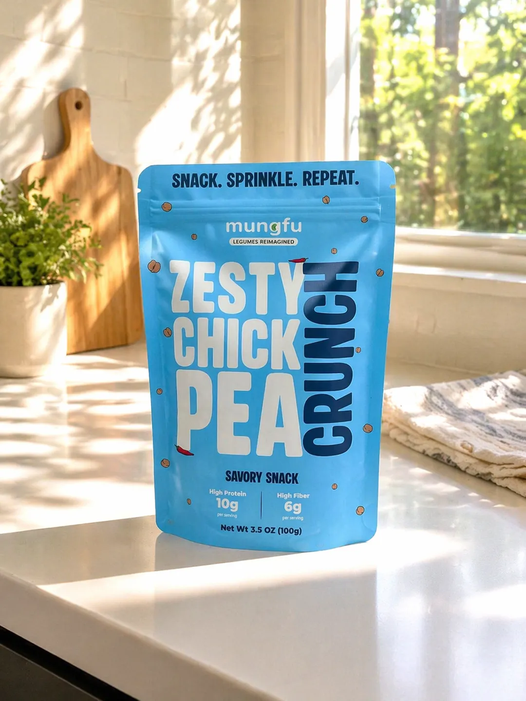 Zesty Chickpea Crunch — Chili & Mango Roasted Chickpeas