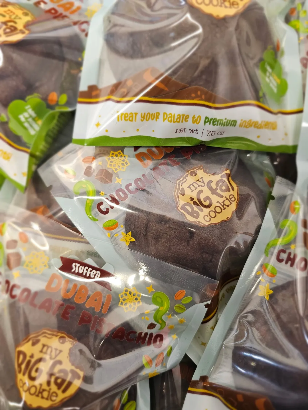STUFFED Dubai Chocolate Pistachio Cookie