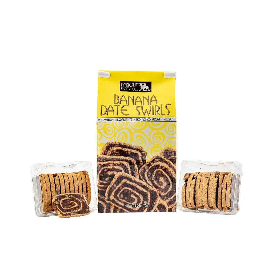 Banana Date Swirls Vegan, Plant-based  (6-Pack)