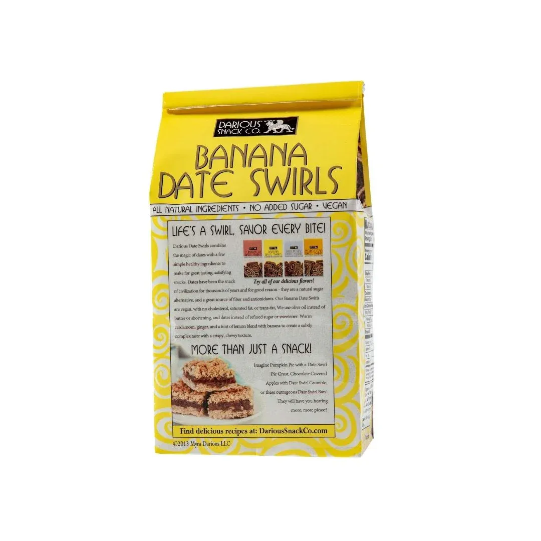 Banana Date Swirls Vegan, Plant-based  (6-Pack)