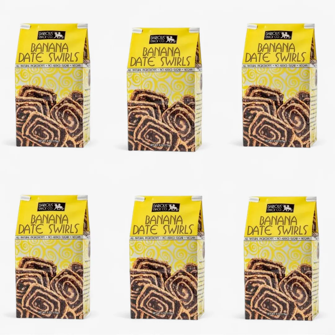 Banana Date Swirls Vegan, Plant-based  (6-Pack)