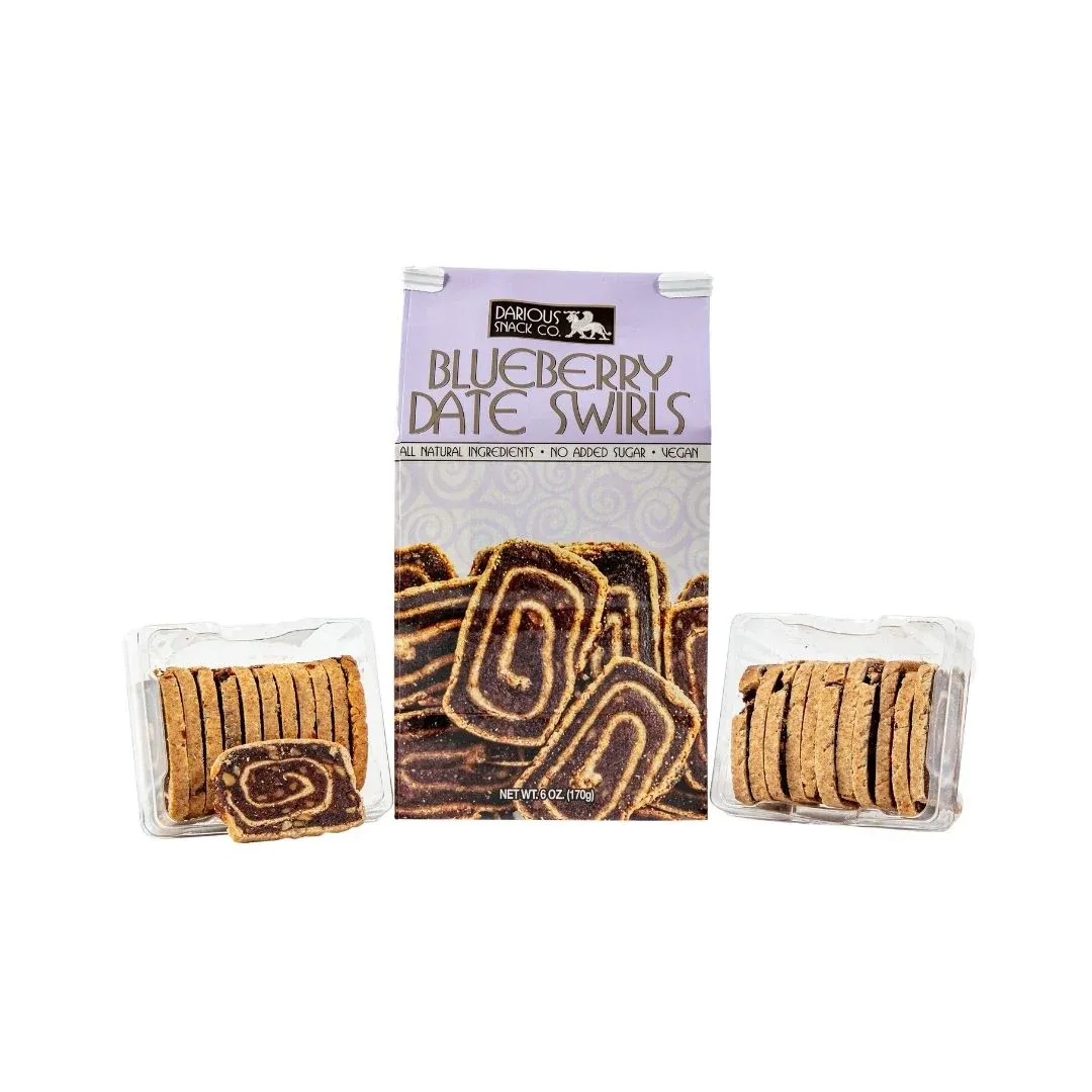 Blueberry Date Swirls Vegan, Plant-based (6-pack)