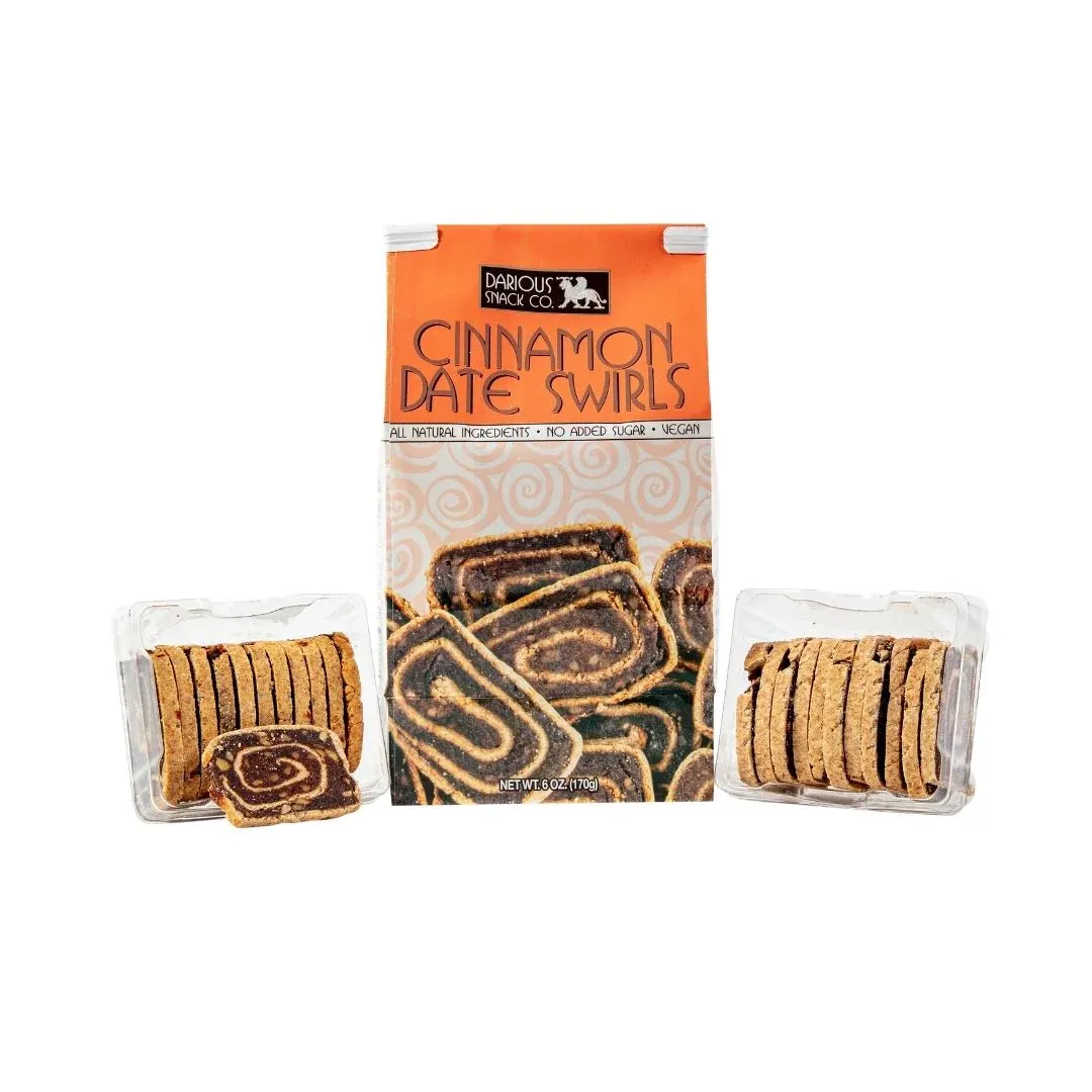 Cinnamon Date Swirls, Vegan, Plant-based  (6-Pack)