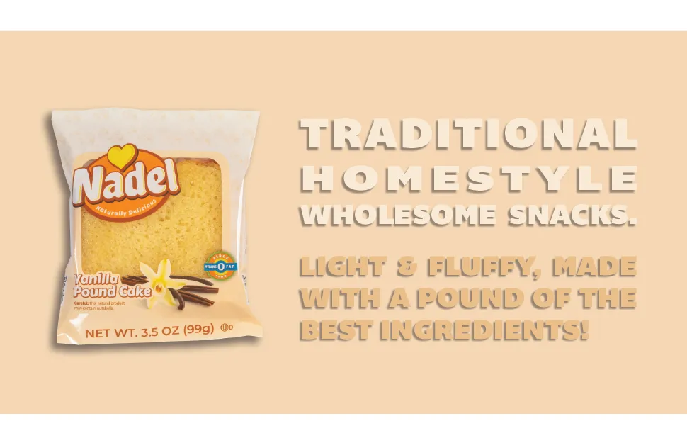 Cake Vanilla Pound Slice Individually Wrapped