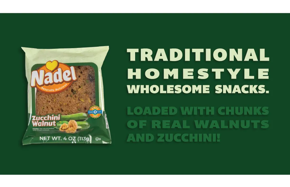 Bread Zucchini Walnut Slice Individually Wrapped